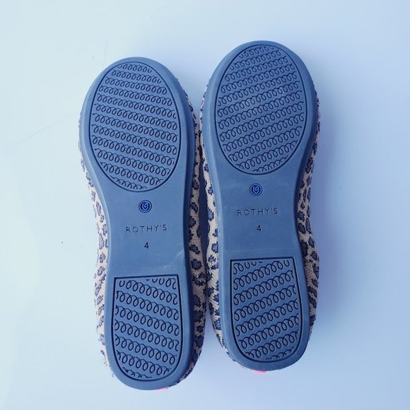 Rothy's Girl's Multicolor Cheetah Print Casual Slip On Loafer Size 4 - Picture 8 of 10